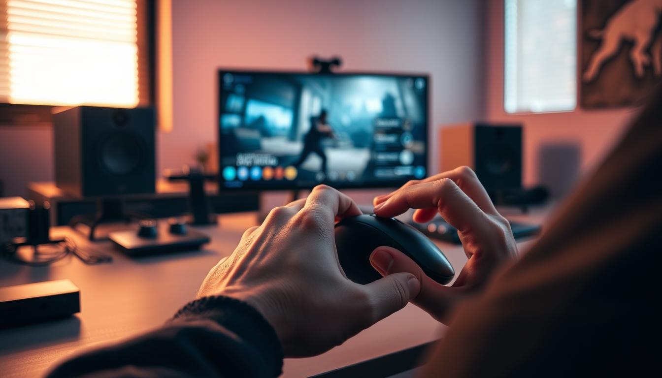 progressive sensitivity control for left-handed FPS players