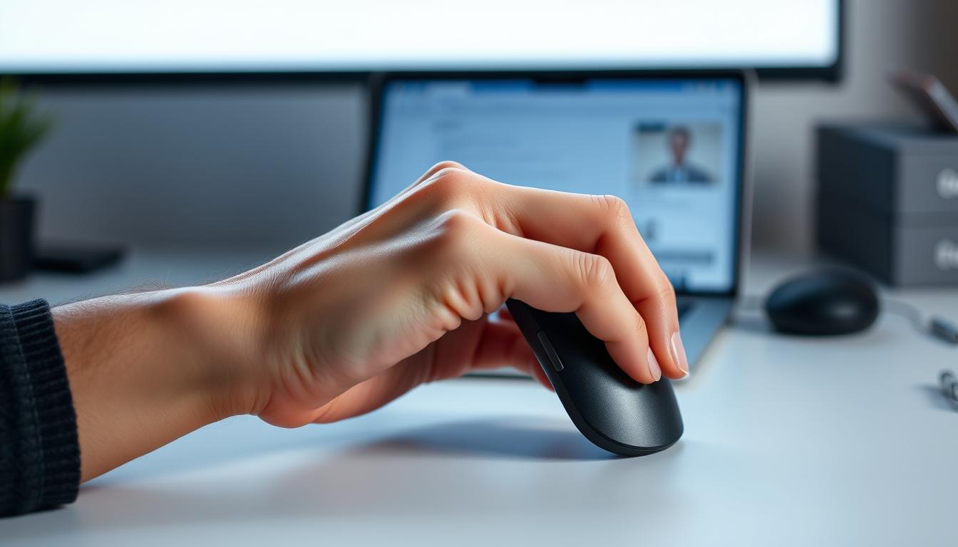 reduce cursor tremors for left-handed users