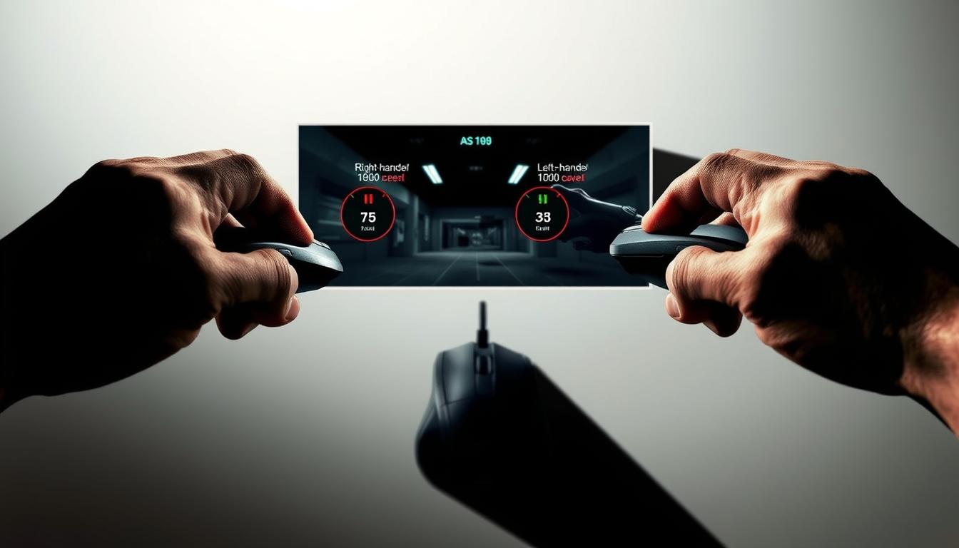 sensitivity differences between right and left-handed FPS players