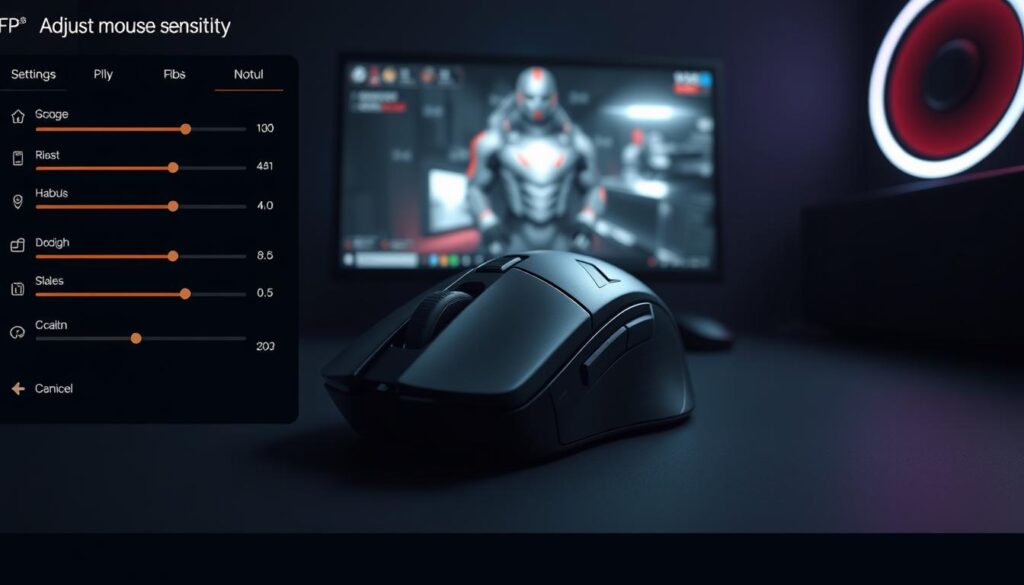 FPS game settings for adjusting sensitivity