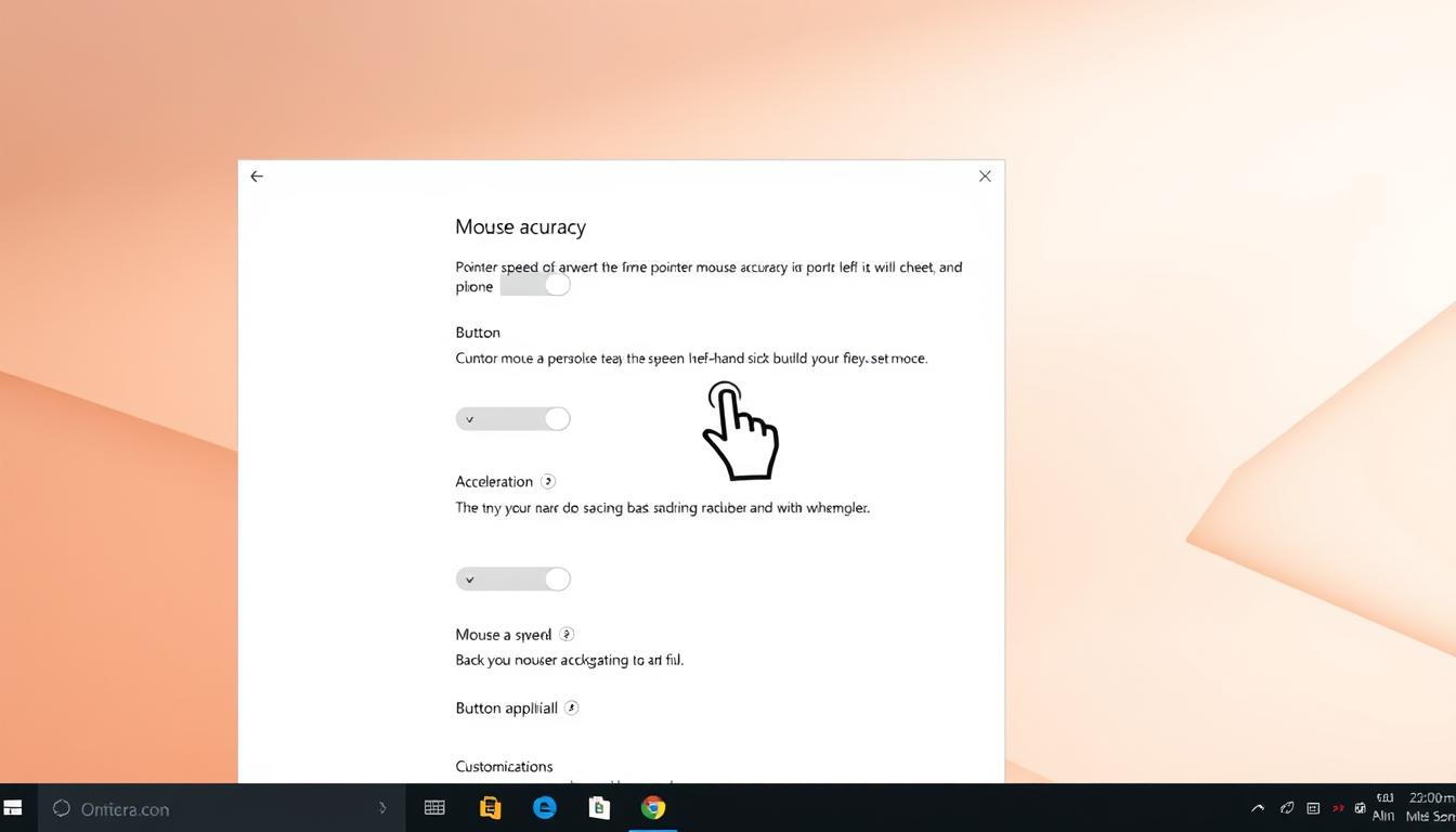 Windows settings for left-handed precision
