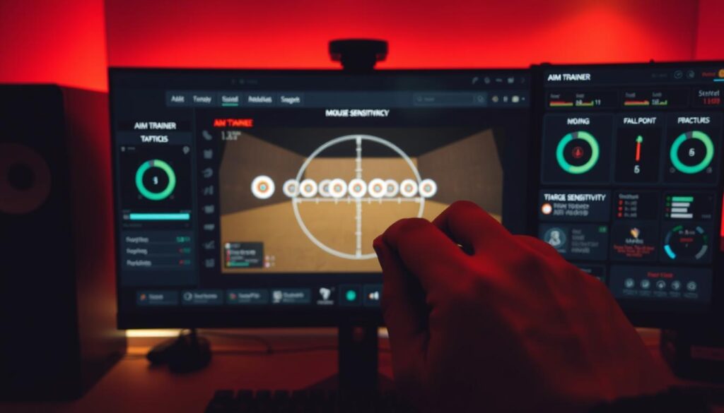 aim trainers testing sensitivity in FPS gaming