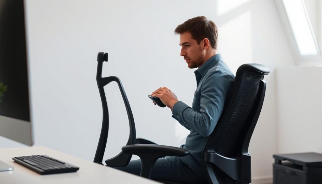 chair positioning for better mouse accuracy