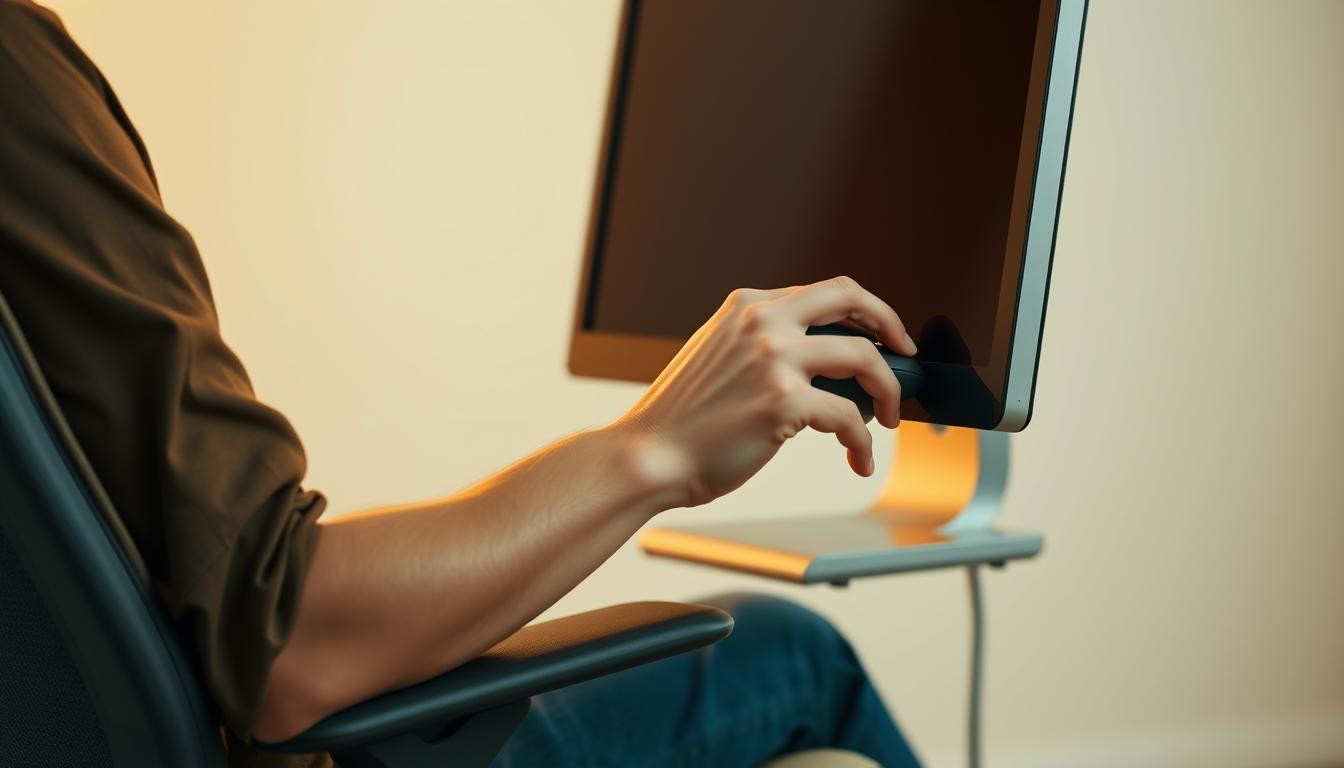 chair positioning for better mouse accuracy