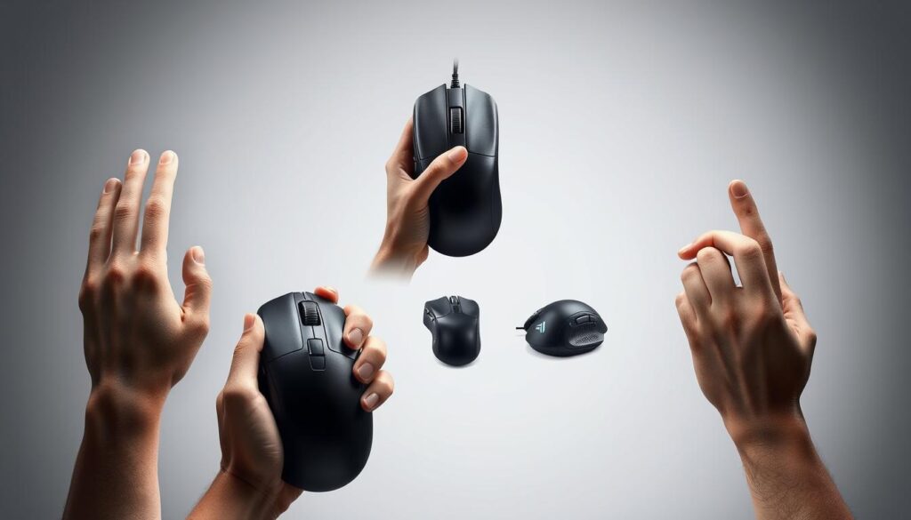 different mouse grip styles and performance