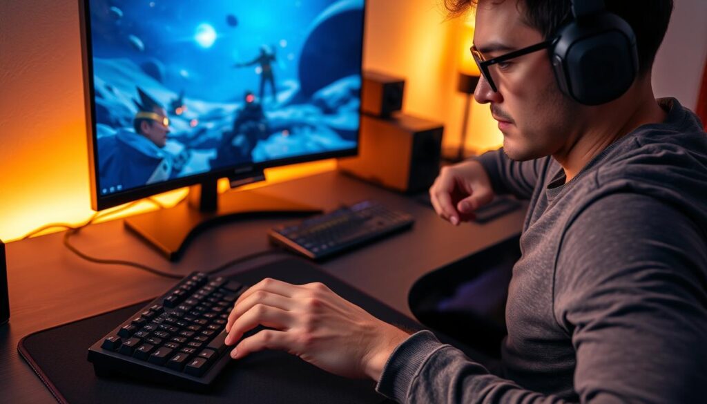 gaming setup adjustments