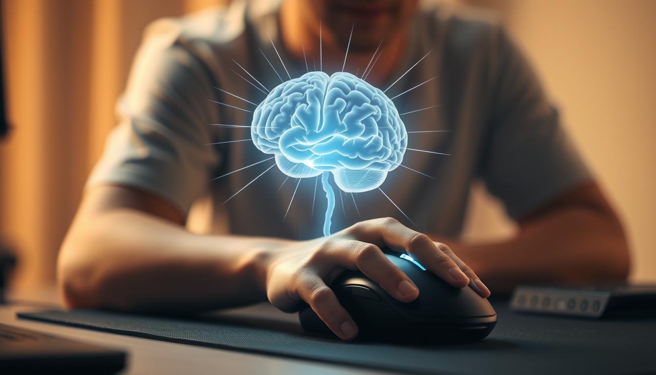 mind-hand connection for left-handed gaming