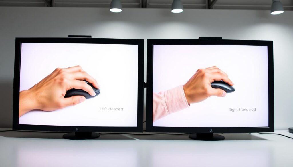 performance comparison of left-handed users and right-handed users