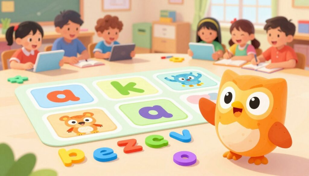 Duolingo ABC interface infantil