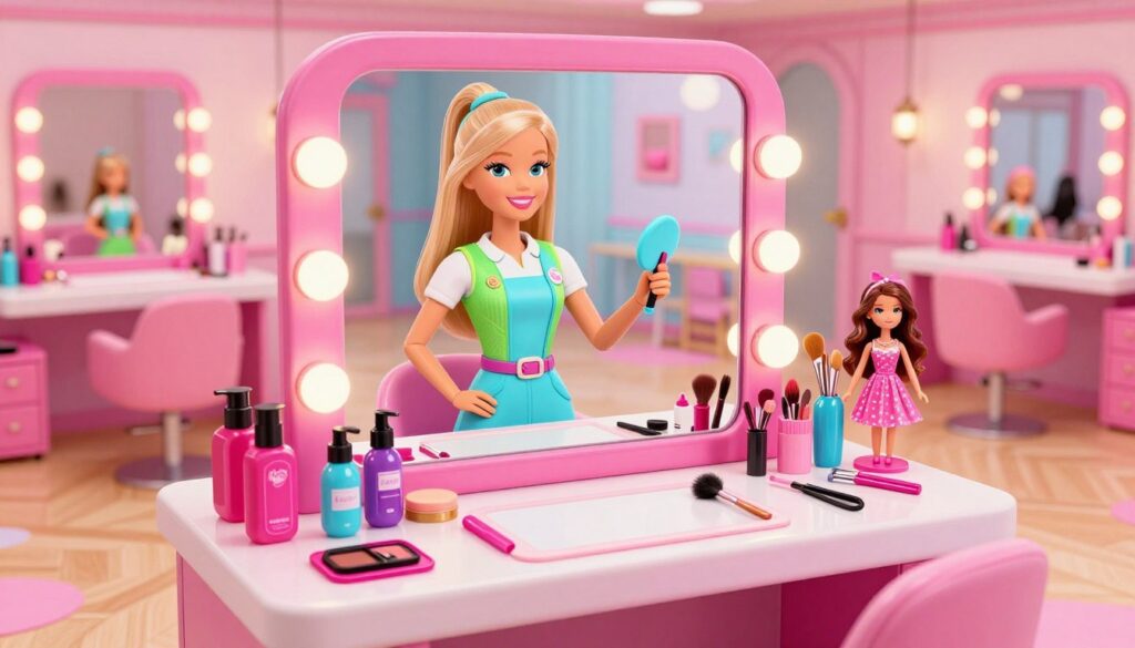 interface do jogo Barbie Beauty Salon