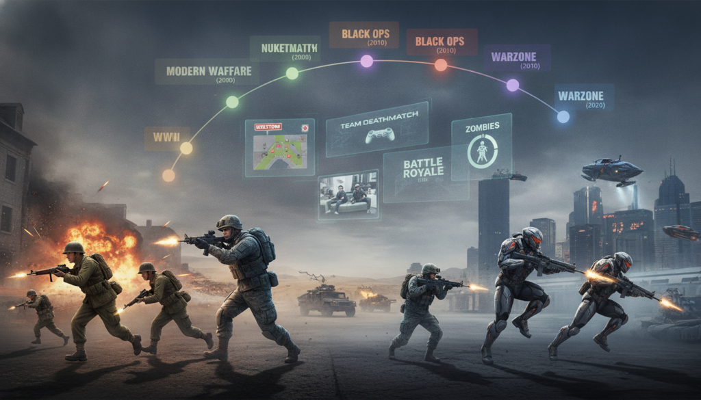evolução da franquia Call of Duty evolução da franquia Call of Duty