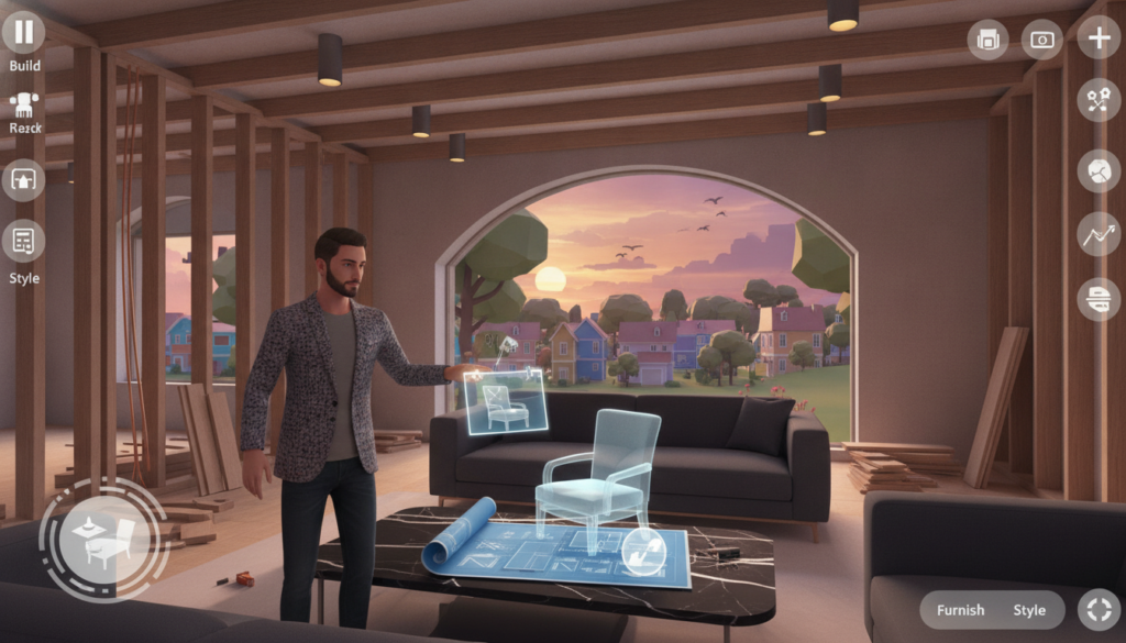 modo construção e design de interiores