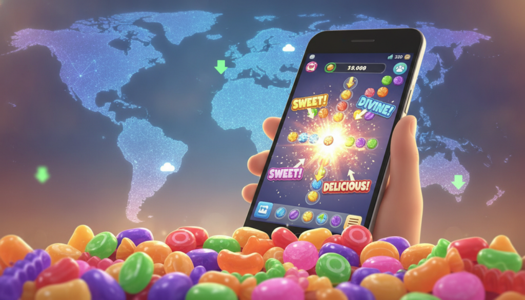 Candy Crush, jogos mobile, downloads, engajamento, longevidade