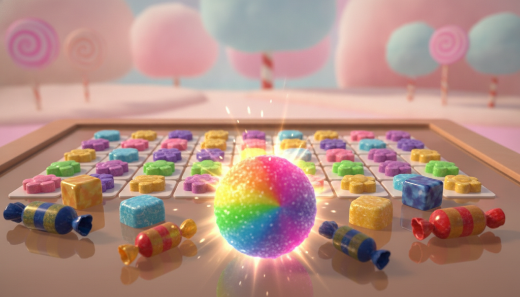 doce especial no tabuleiro de Candy Crush