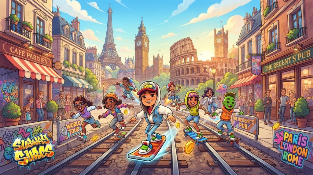 destinos europeus Subway Surfers