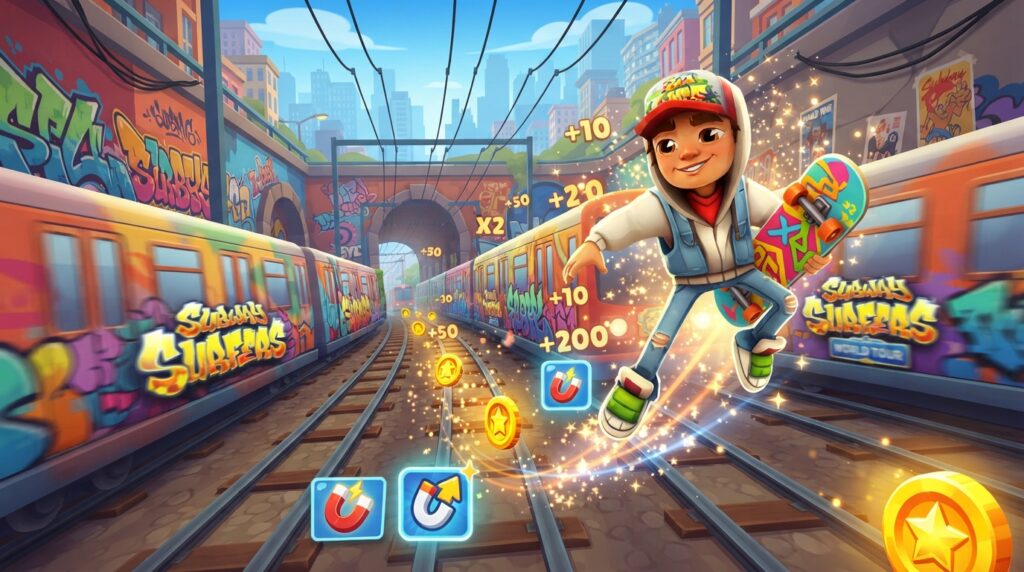 pontuação no Subway Surfers